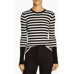 ATM Anthony Thomas Melillo Striped Ribbed Knit Merino Wool Sweater Large